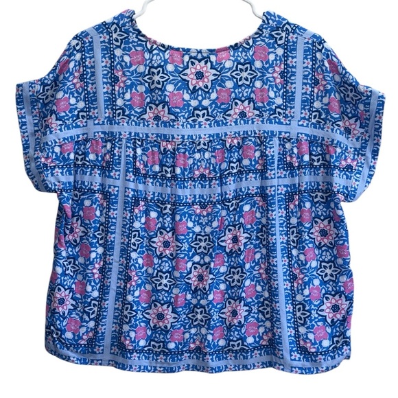 Vineyard Vines Bloom Floral Blue and Pink Women's Top. Size S - Picture 4 of 12